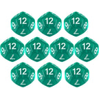 10D12 - dés à 12 faces transparents colorés