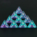 10D4 - dés à 4 faces - Paillettes galaxies