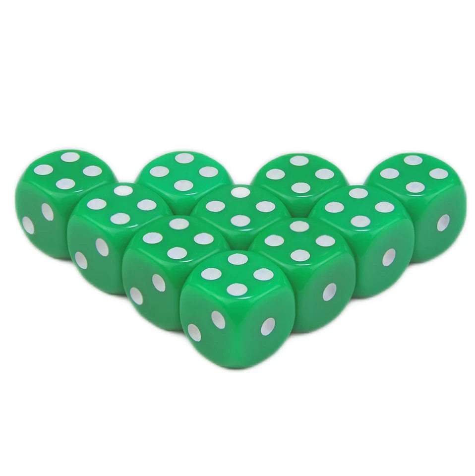 10D6 - dés à 6 faces - Colorés opaques