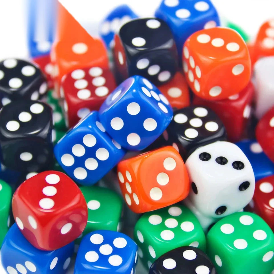 10D6 - dés à 6 faces - Colorés opaques