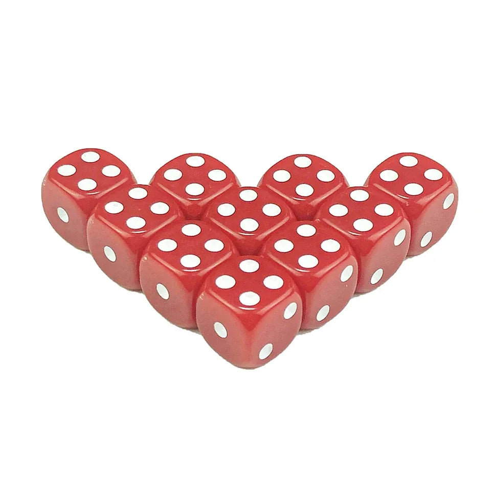 10D6 - dés à 6 faces - Colorés opaques