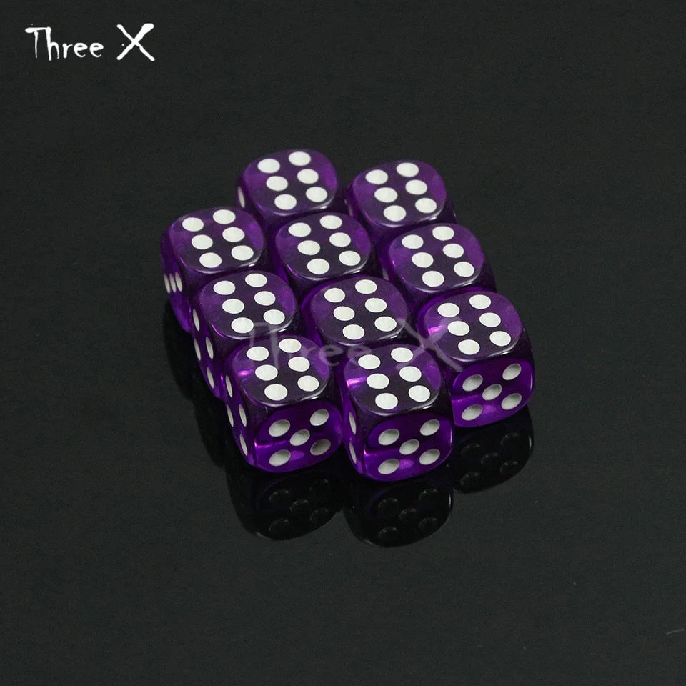 10D6 - dés à 6 faces - Colorés transparents
