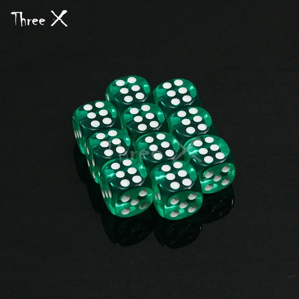 10D6 - dés à 6 faces - Colorés transparents