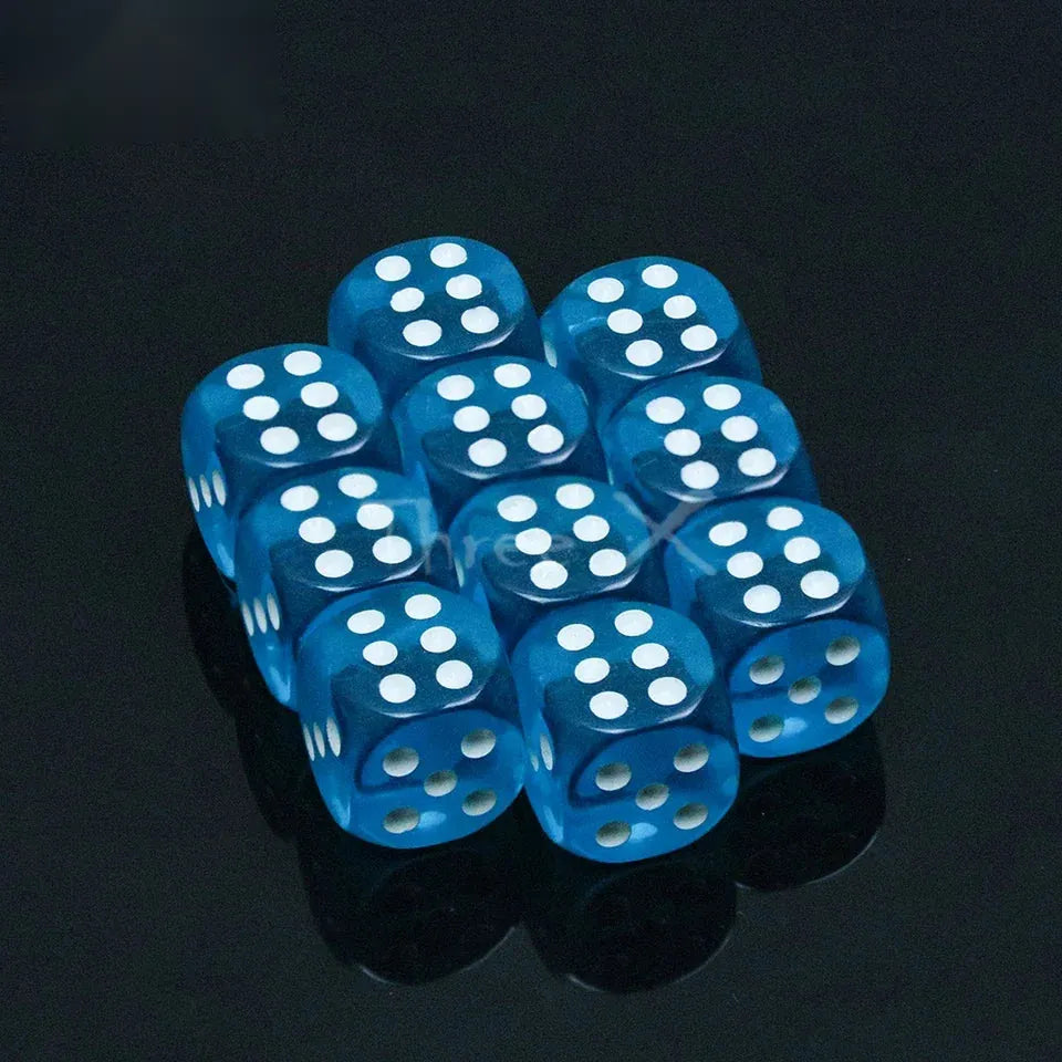 10D6 - dés à 6 faces - Colorés transparents