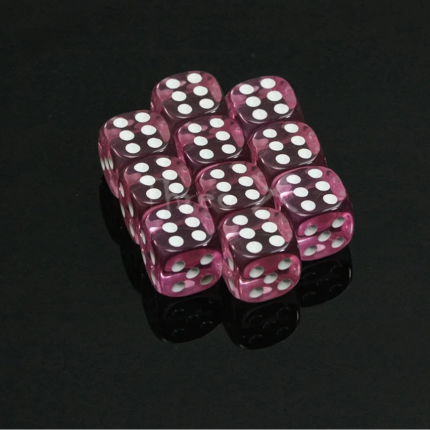 10D6 - dés à 6 faces - Colorés transparents