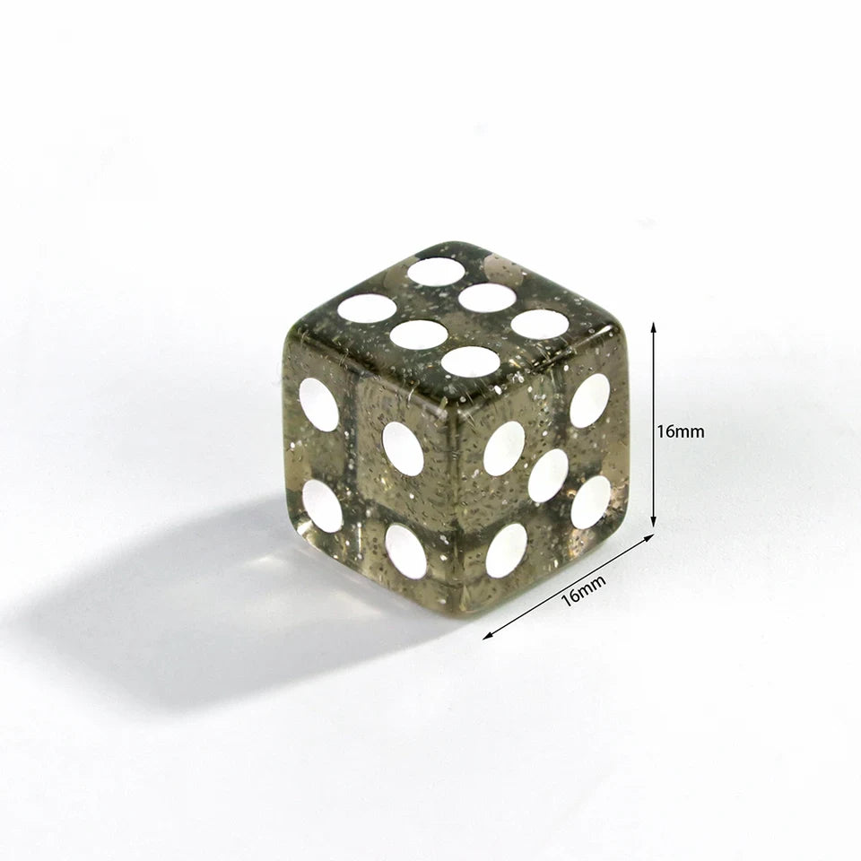 10D6 - dés à 6 faces en résine à paillette
