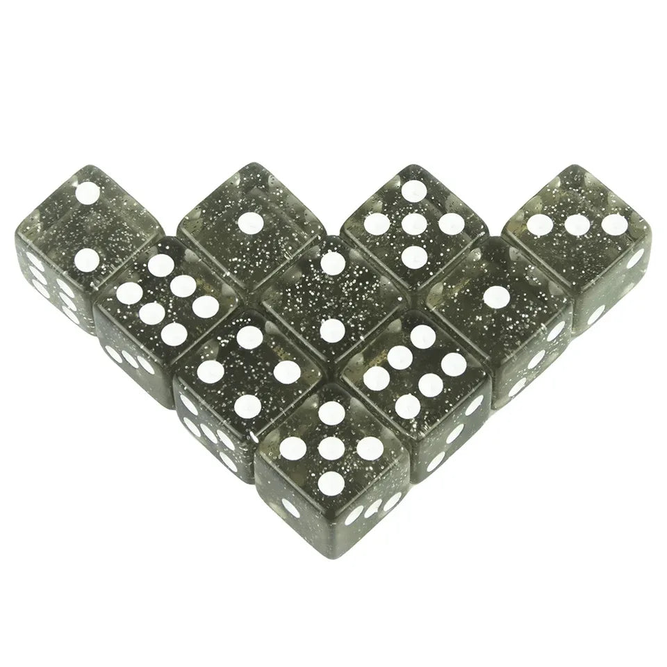 10D6 - dés à 6 faces en résine à paillette