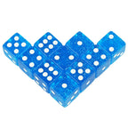 10D6 - dés à 6 faces en résine à paillette