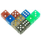 10D6 - dés à 6 faces en résine à paillette
