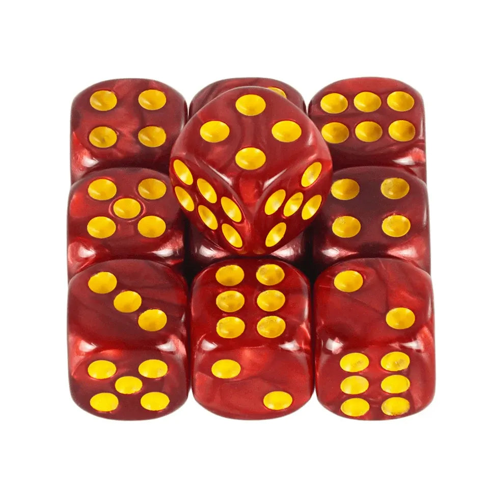 10D6 - dés à 6 faces en résine bicolores 12mm