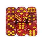 10D6 - dés à 6 faces en résine bicolores 12mm