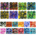10D6 - dés à 6 faces en résine bicolores