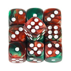 10D6 - dés à 6 faces en résine bicolores