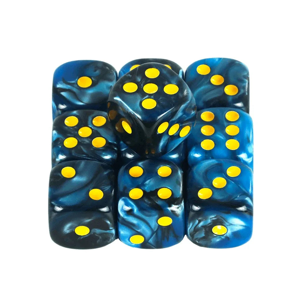 10D6 - dés à 6 faces en résine bicolores