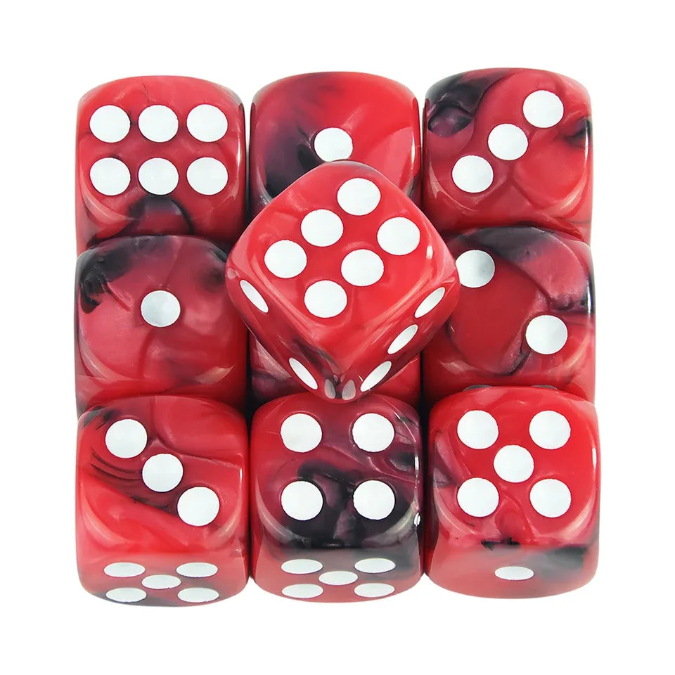 10D6 - dés à 6 faces en résine bicolores