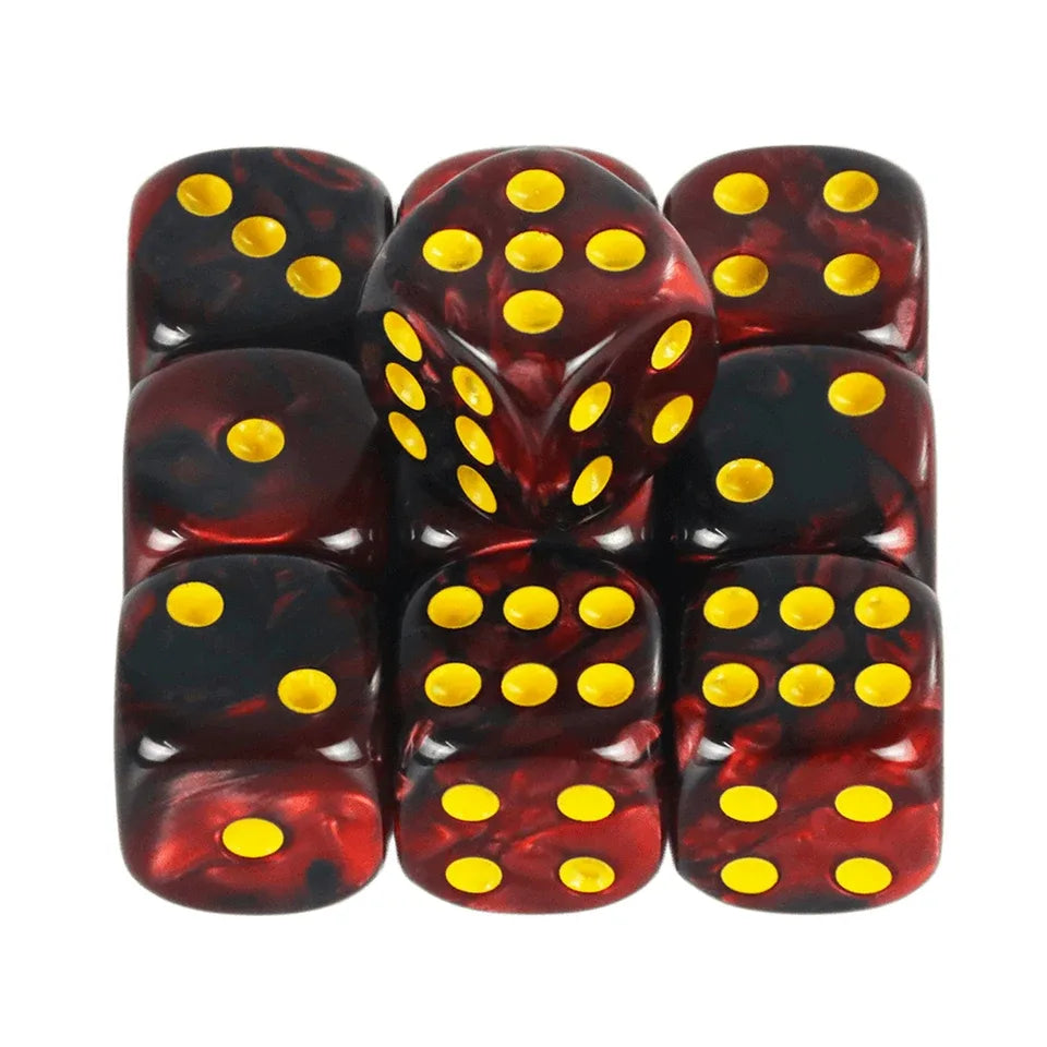 10D6 - dés à 6 faces en résine bicolores