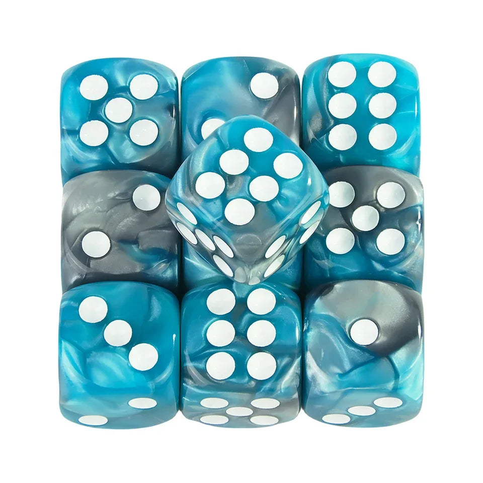 10D6 - dés à 6 faces en résine bicolores
