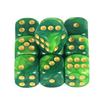 10D6 - dés à 6 faces en résine bicolores