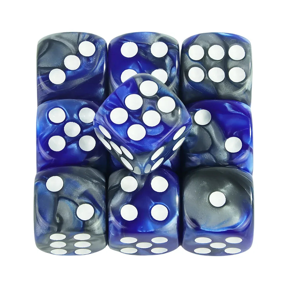 10D6 - dés à 6 faces en résine bicolores