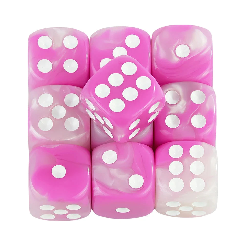 10D6 - dés à 6 faces en résine bicolores