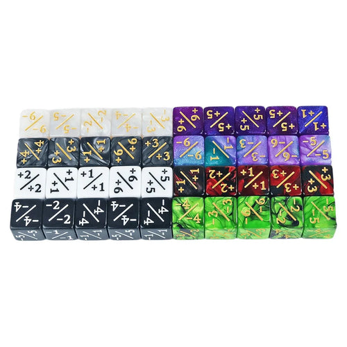 10D6 - dés à 6 faces en résine - Modificateurs
