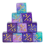 10D6 - dés à 6 faces en résine - Modificateurs