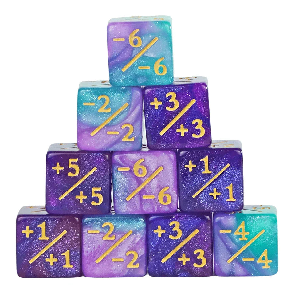 10D6 - dés à 6 faces en résine - Modificateurs