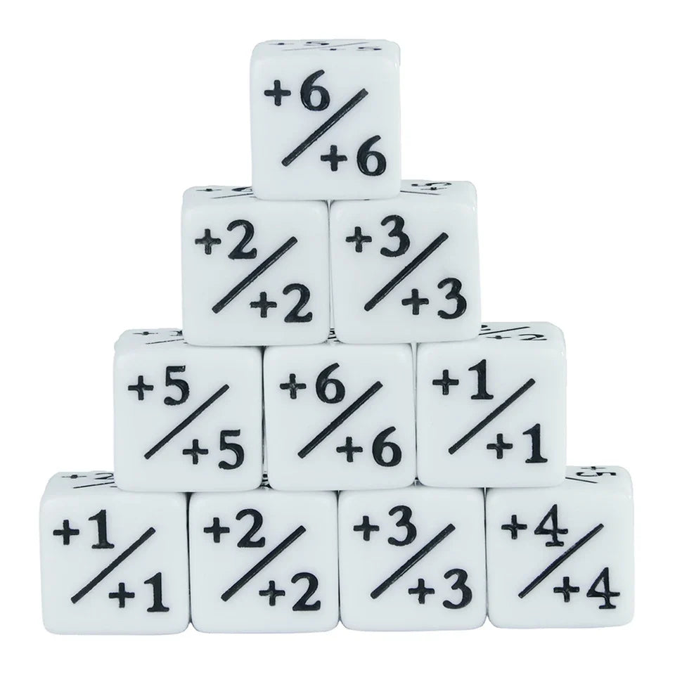 10D6 - dés à 6 faces en résine - Modificateurs
