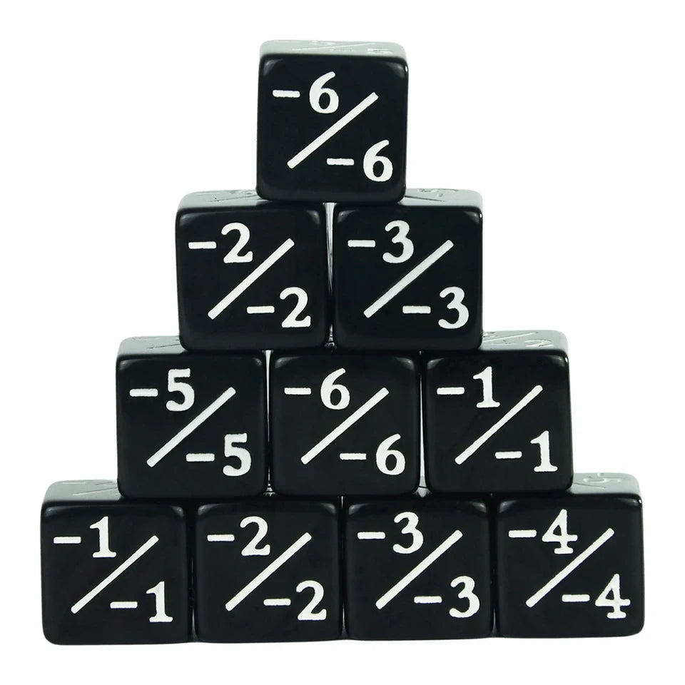 10D6 - dés à 6 faces en résine - Modificateurs