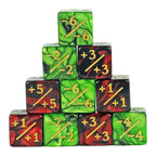 10D6 - dés à 6 faces en résine - Modificateurs