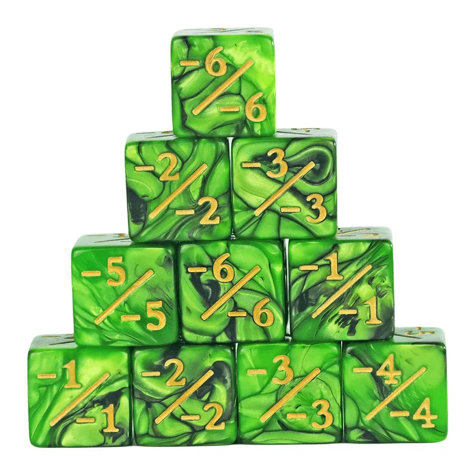 10D6 - dés à 6 faces en résine - Modificateurs