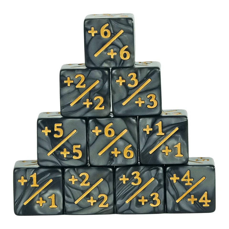 10D6 - dés à 6 faces en résine - Modificateurs