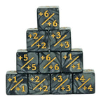 10D6 - dés à 6 faces en résine - Modificateurs