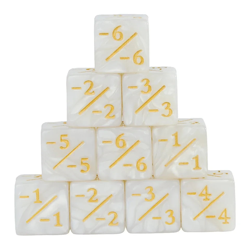 10D6 - dés à 6 faces en résine - Modificateurs