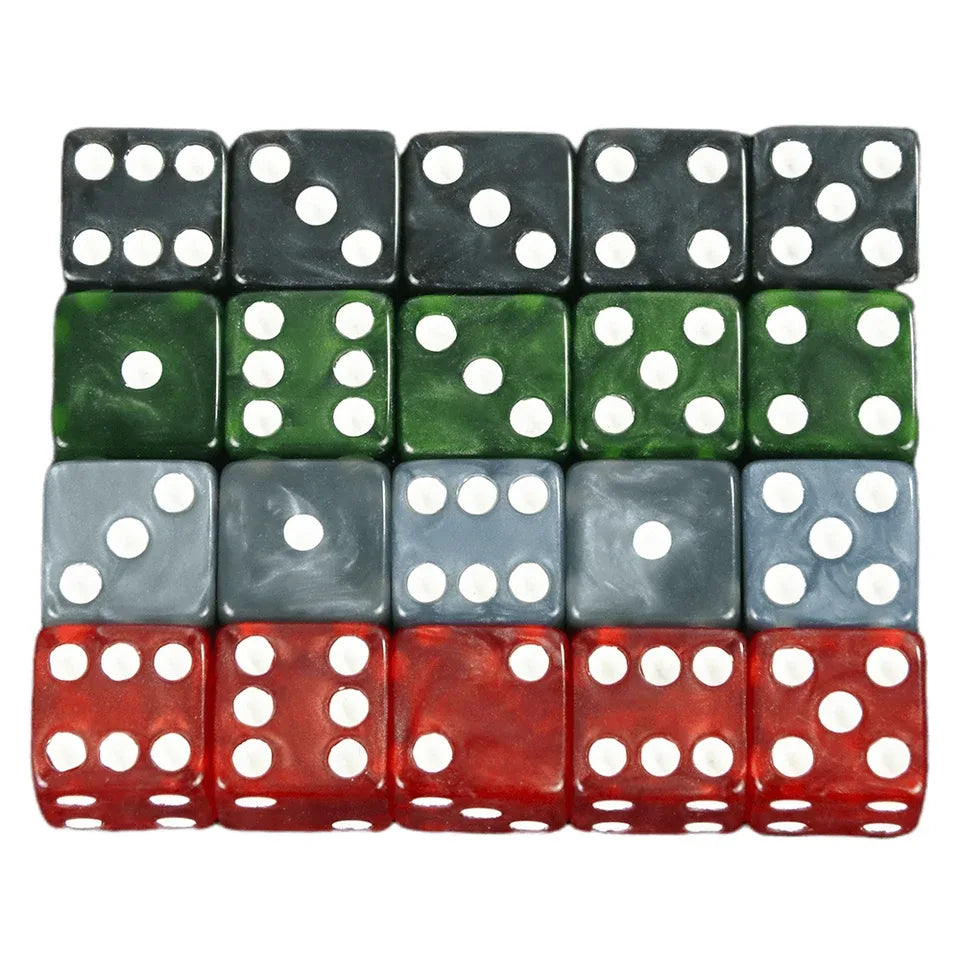 10D6 - dés à 6 faces - Résine effet marbre
