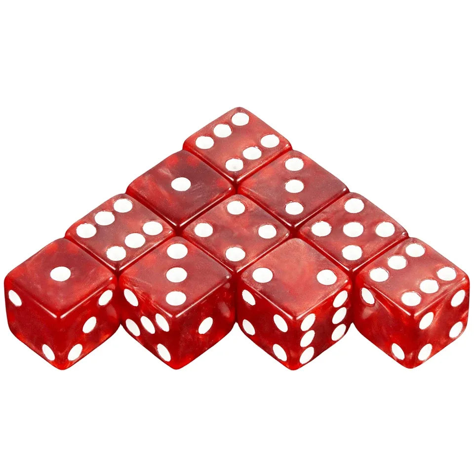 10D6 - dés à 6 faces - Résine effet marbre