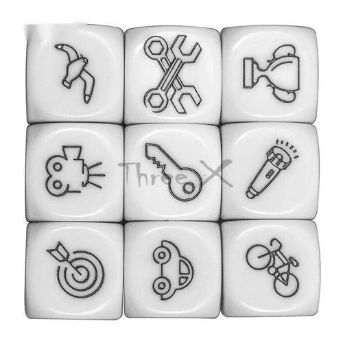 10D6 - dés à 6 faces - Symboles