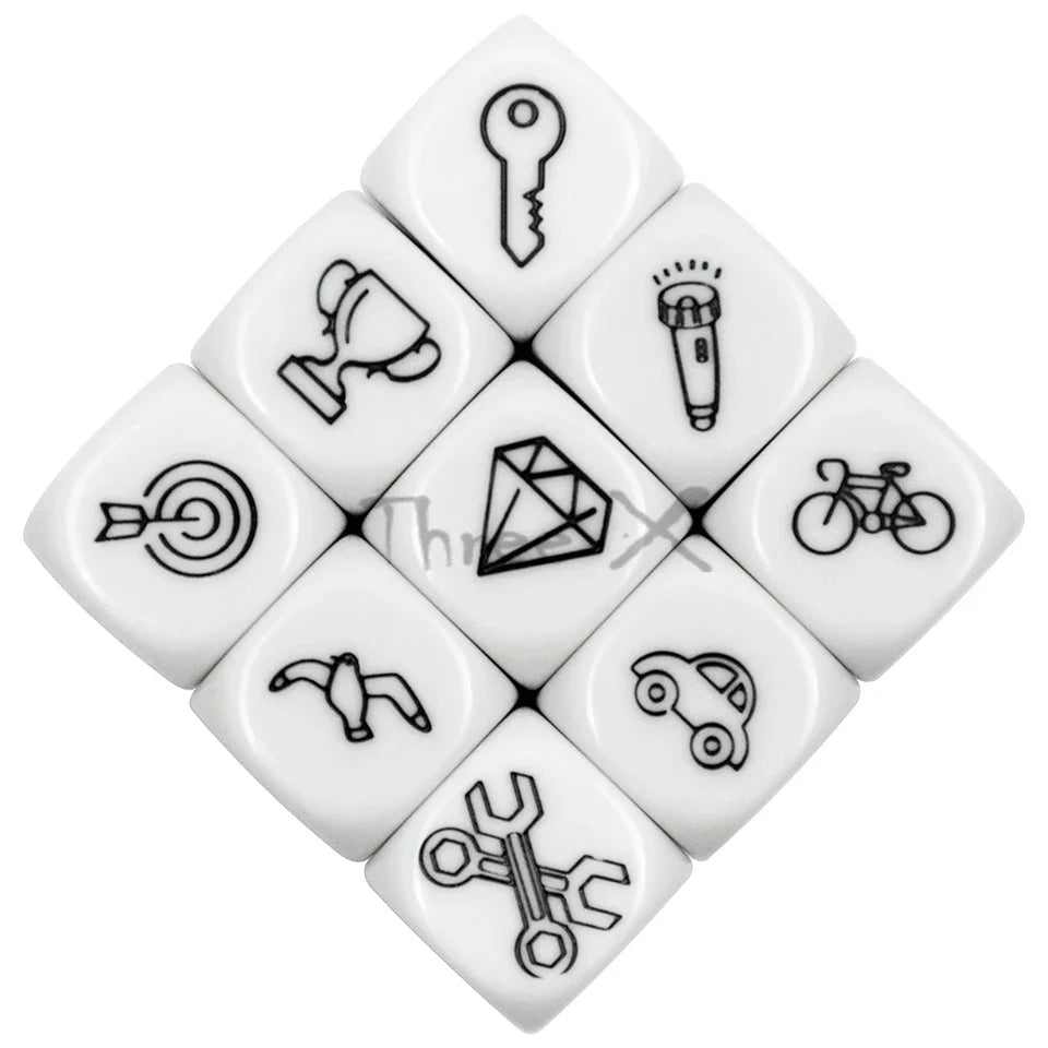 10D6 - dés à 6 faces - Symboles