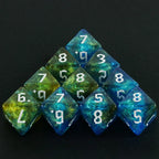 10D8 - dés à 8 faces paillettes galaxie