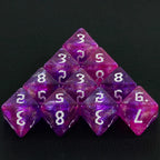 10D8 - dés à 8 faces paillettes galaxie