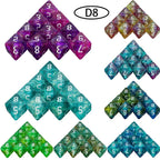 10D8 - dés à 8 faces paillettes galaxie