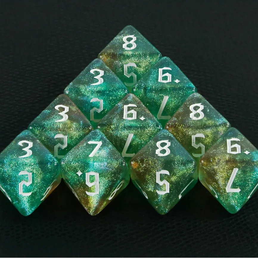 10D8 - dés à 8 faces paillettes galaxie