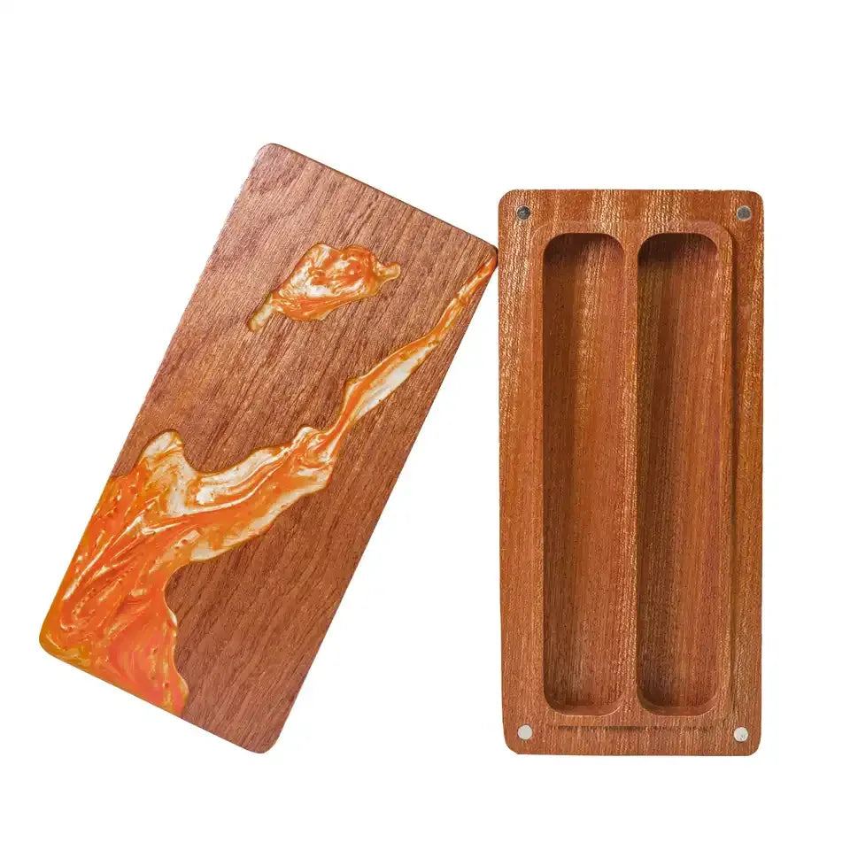 Boîte à dés en bois et résine