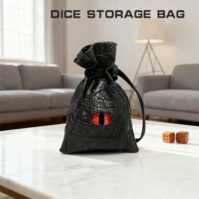 Bourse à dés en cuir - Oeil de dragon