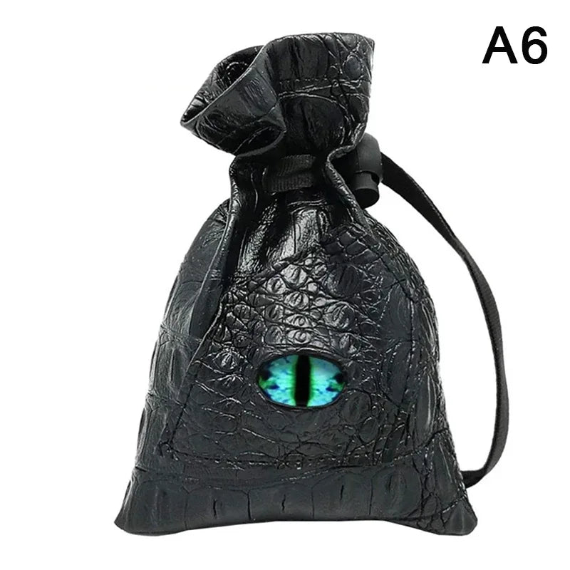 Bourse à dés en cuir - Oeil de dragon