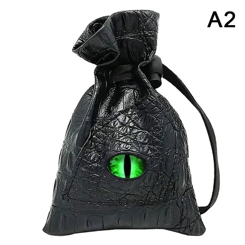 Bourse à dés en cuir - Oeil de dragon