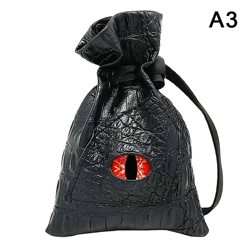 Bourse à dés en cuir - Oeil de dragon
