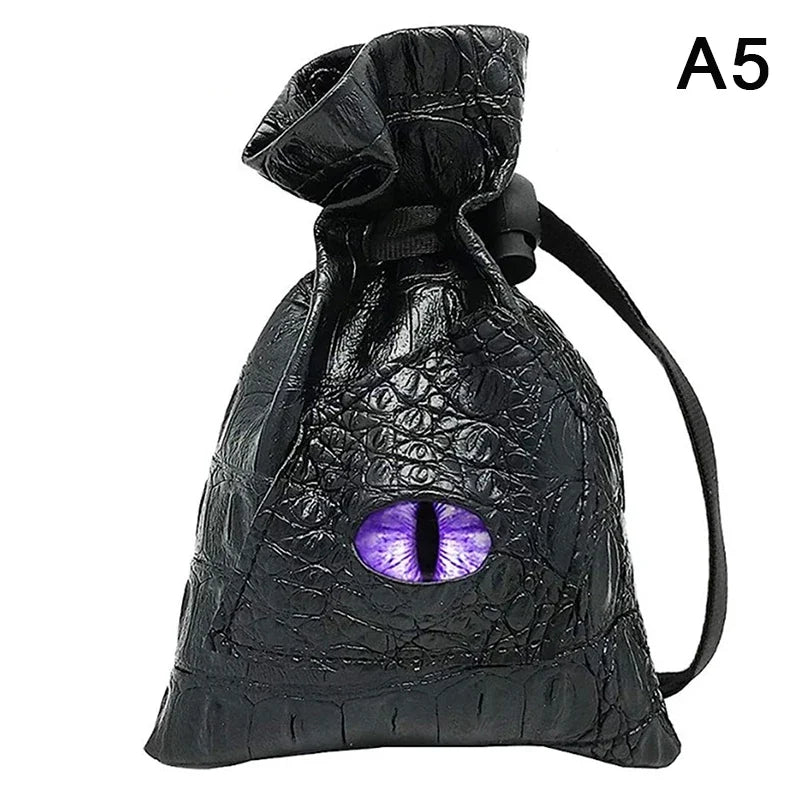 Bourse à dés en cuir - Oeil de dragon
