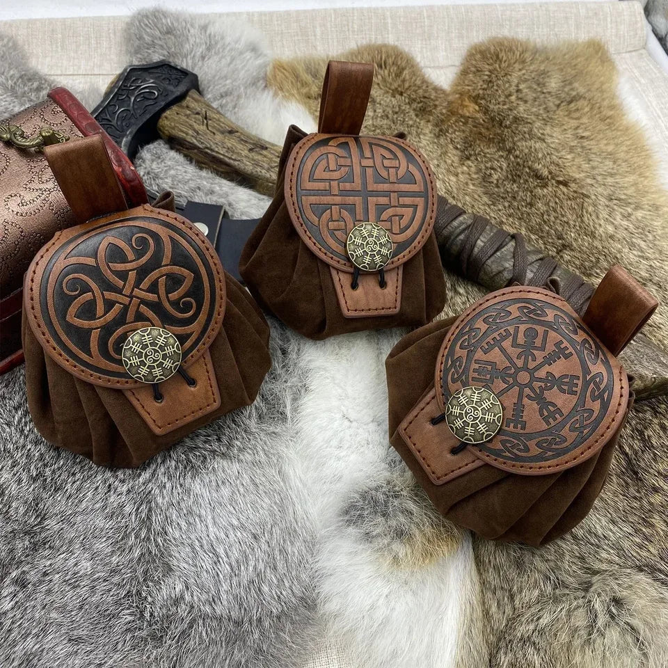 Bourse à dés en cuir PU pochette plateau DnD