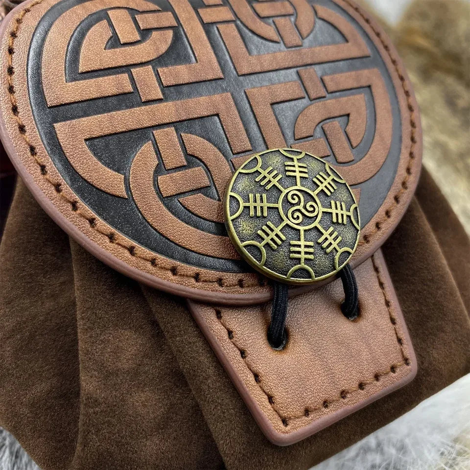Bourse à dés en cuir PU pochette plateau DnD
